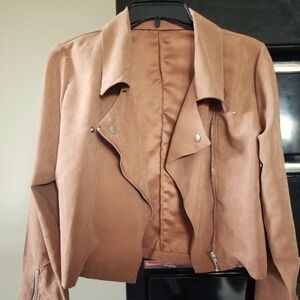Suede like Moto jacket blazer